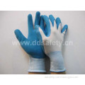 White Nylon Blue Latex Coated Labor Glove (DNL216)